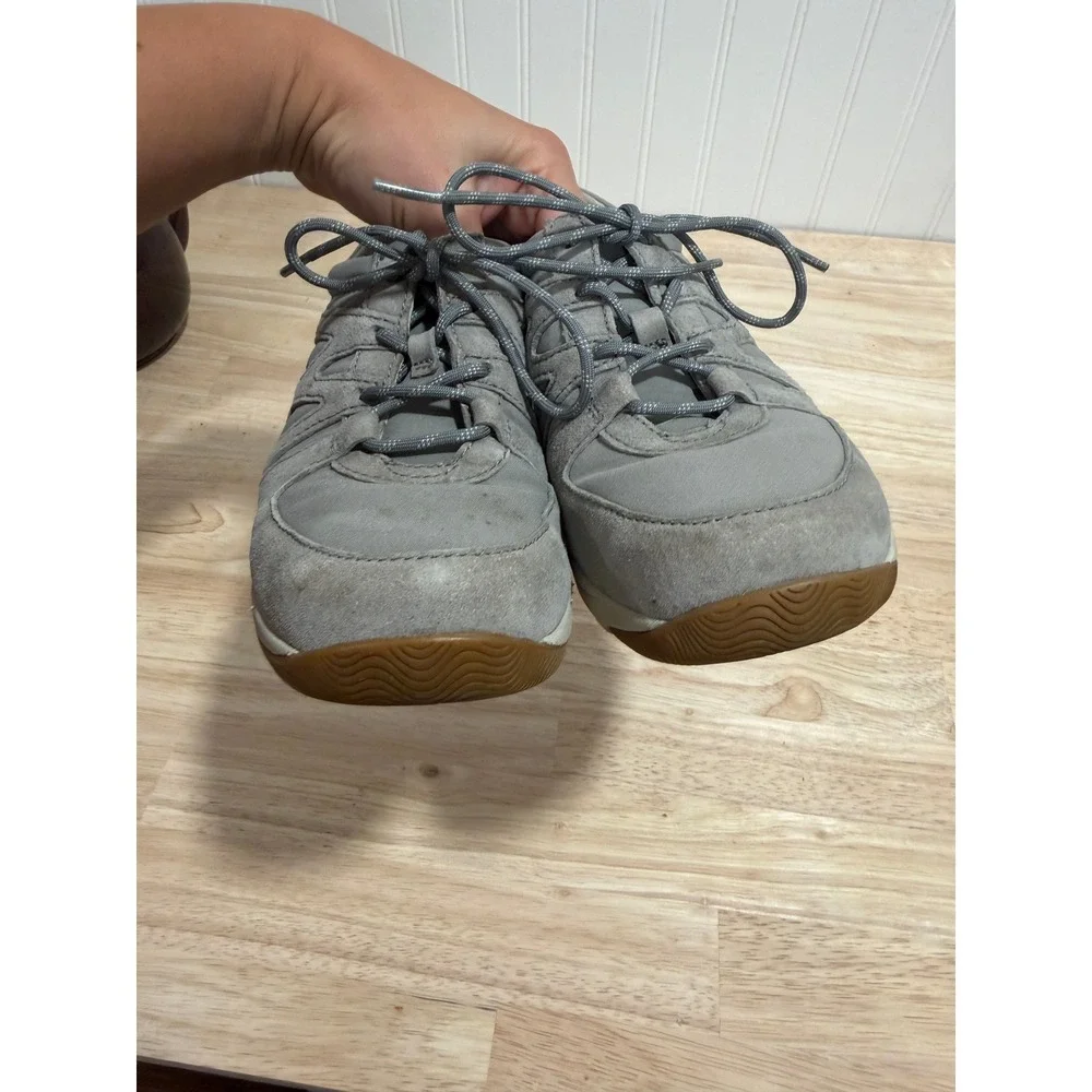 Dansko Hatty Grey Comfort Shoes Sneakers Lace Up Casual Women Size 38
